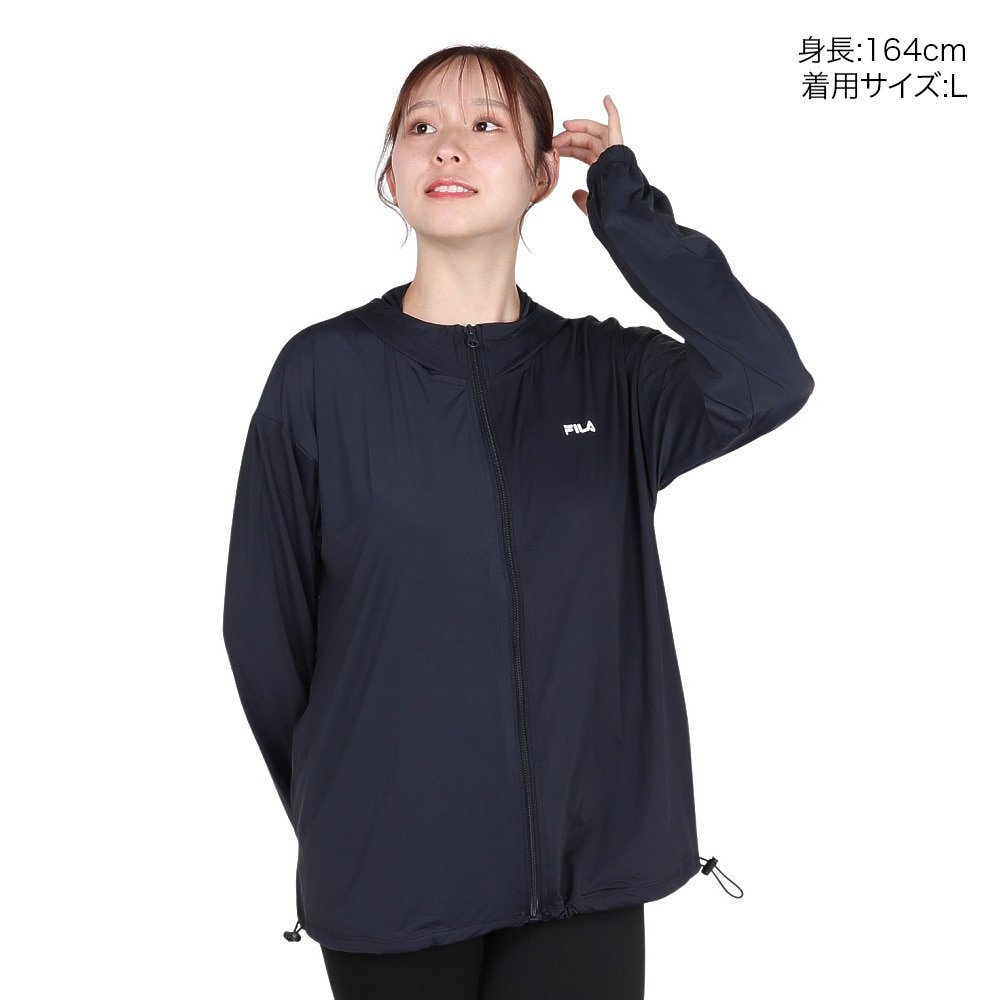フィラ（FILA）（レディース）ラッシュガード 長袖 SNC UVパーカー 325672-BK