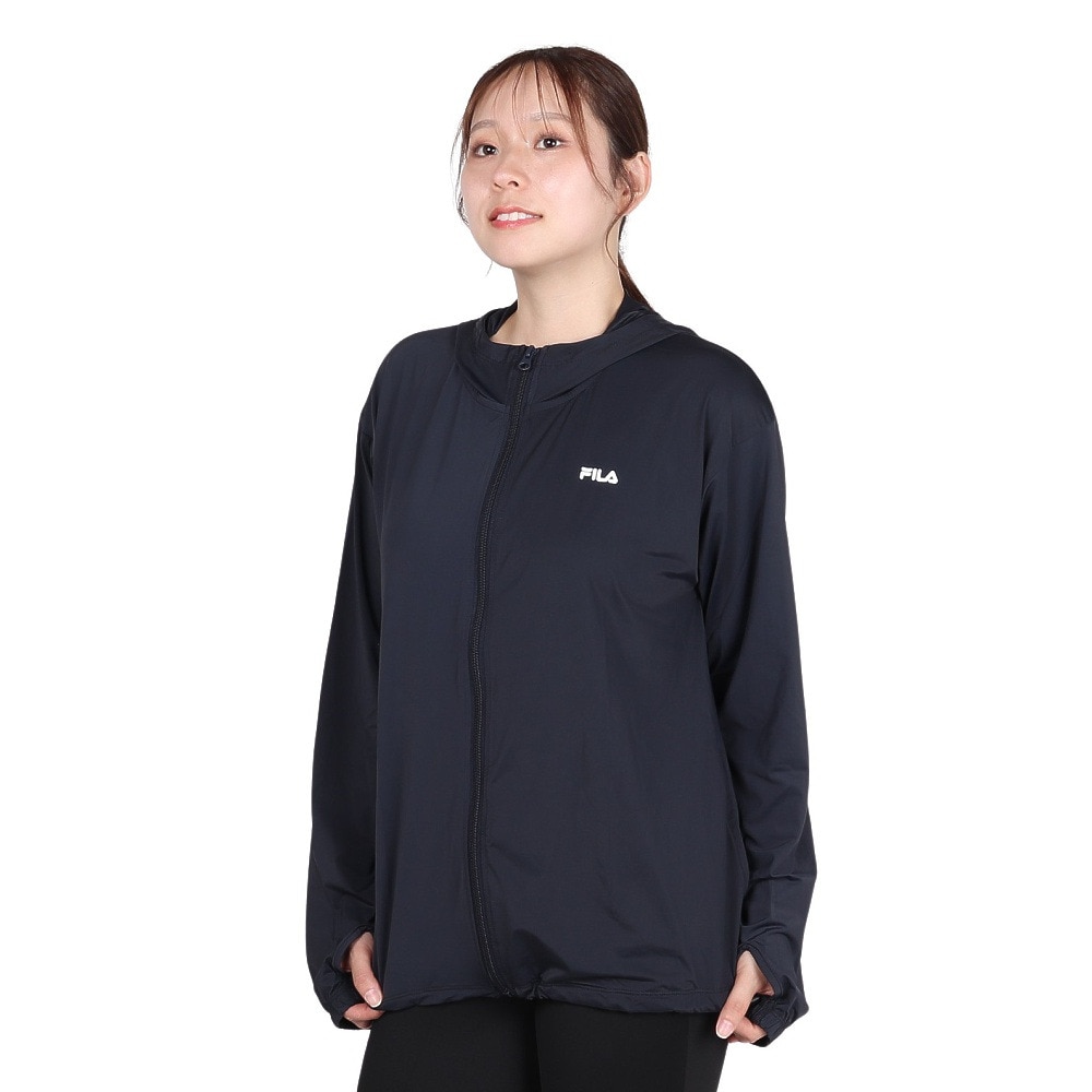 フィラ（FILA）（レディース）ラッシュガード 長袖 SNC UVパーカー 325672-BK