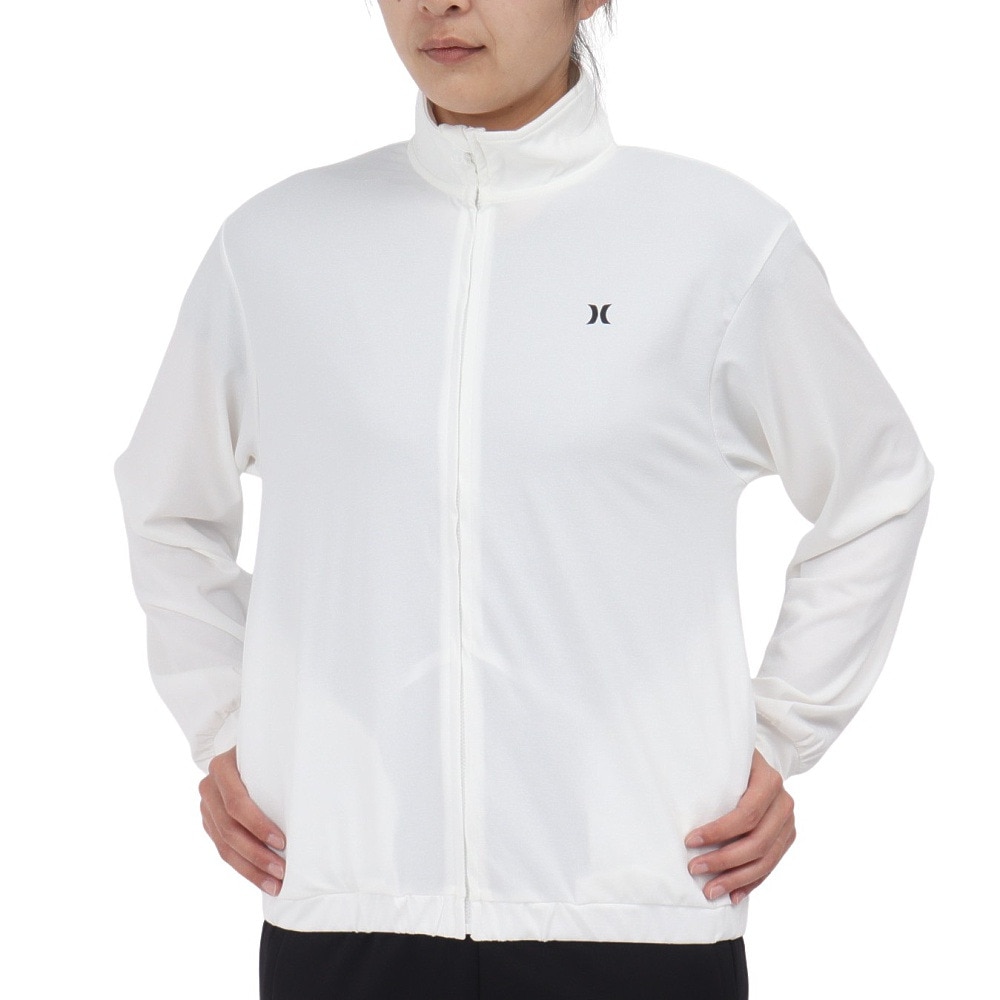 ハーレー（HURLEY）（レディース）ラッシュガード 長袖 ファントム アイコン ジャケット WSRG251001-WHT