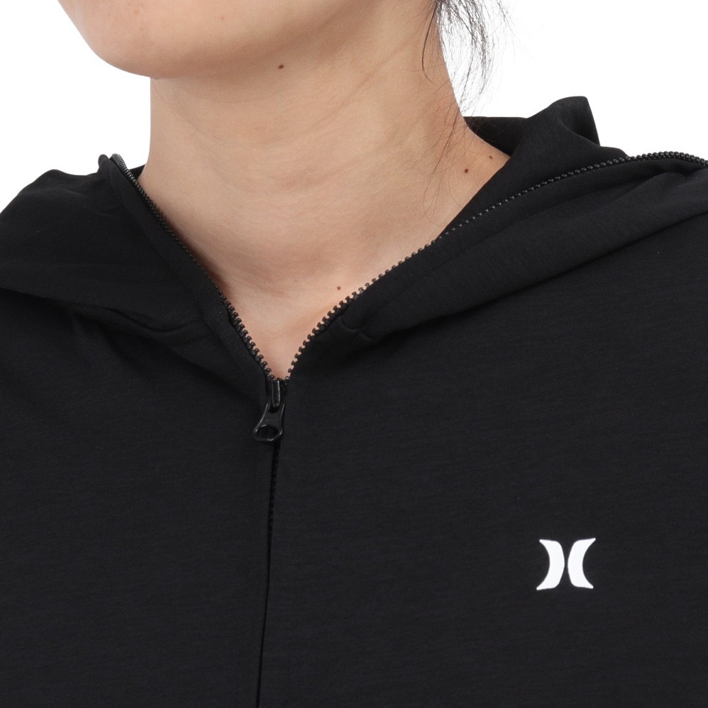ハーレー（HURLEY）（レディース）ラッシュガード 長袖 ファントム アイコン フルジップ ジャケット WSRG251002-BLK