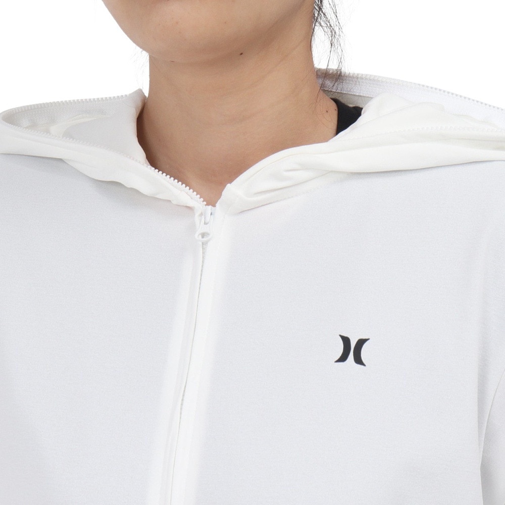 ハーレー（HURLEY）（レディース）ラッシュガード 長袖 ファントム アイコン フルジップ ジャケット WSRG251002-WHT