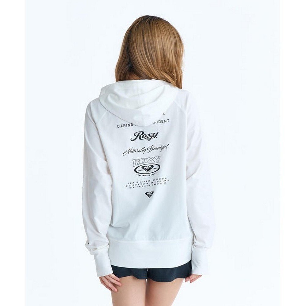 ロキシー（ROXY）（レディース）ラッシュガード 長袖 HISTORICAL ロゴ ジップラッシュフーディ 26SPRLY261035WHT