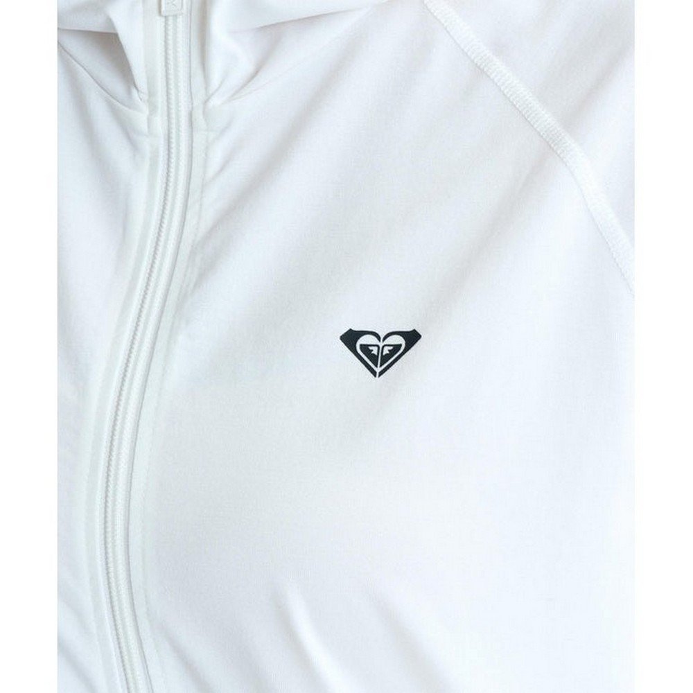 ロキシー（ROXY）（レディース）ラッシュガード 長袖 HISTORICAL ロゴ ジップラッシュフーディ 26SPRLY261035WHT