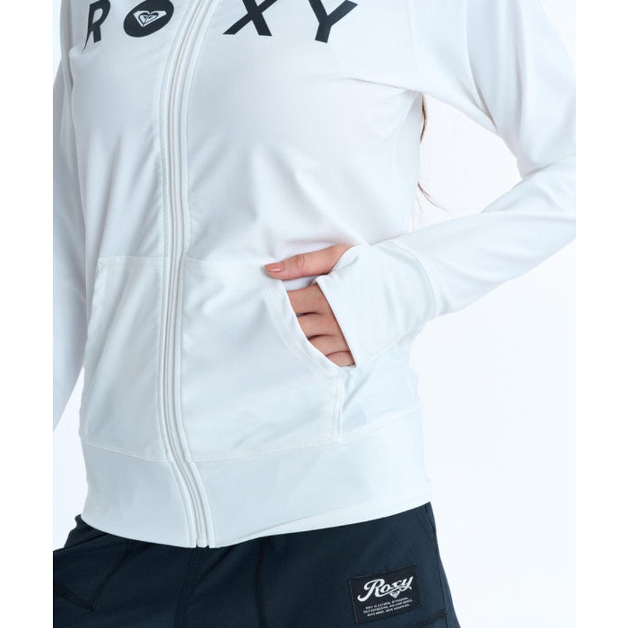 ロキシー（ROXY）（レディース）ラッシュガード 長袖 RASHIE PARKA 26SPRLY265038WHT