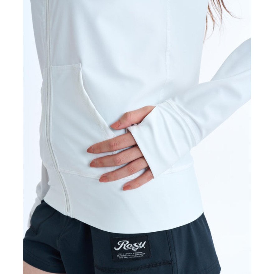ロキシー（ROXY）（レディース）ラッシュガード 長袖 RASHIE PARKA 26SPRLY265038WHT