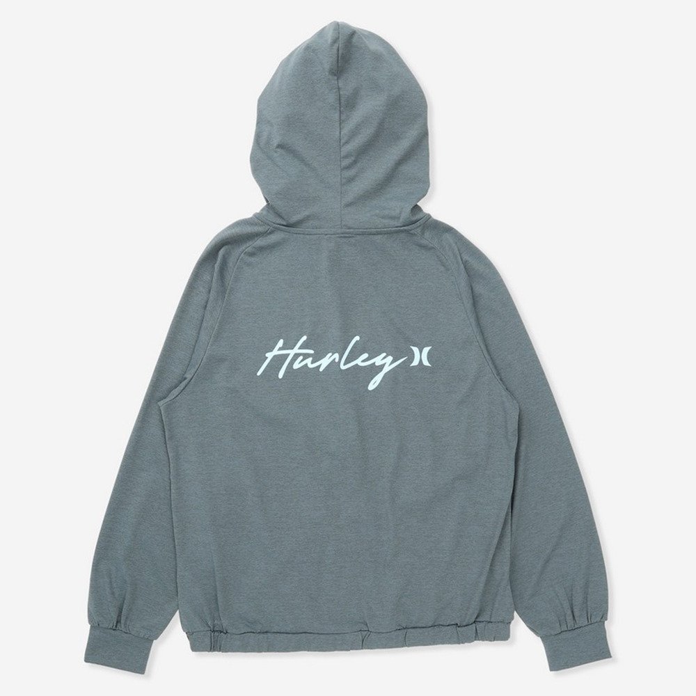 ハーレー（HURLEY）（レディース）ラッシュガード PHANTOM クルーシブ ロゴ フルジップ フーディー 長袖 WSRG261008-PRB