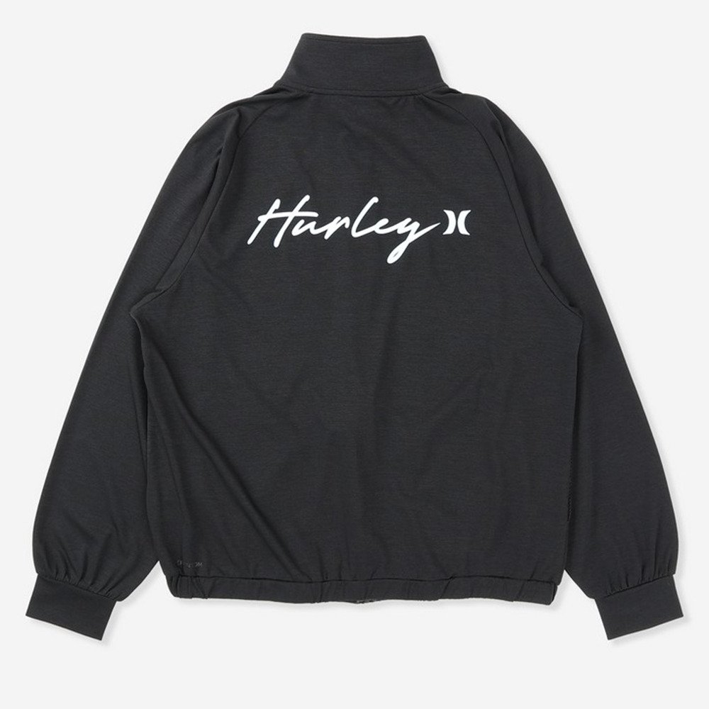 ハーレー（HURLEY）（レディース）ラッシュガード PHANTOM クルーシブ ロゴ フルジップ ジャケット 長袖 WSRG261009-BLK