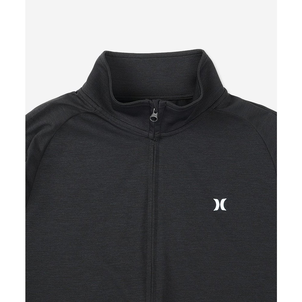 ハーレー（HURLEY）（レディース）ラッシュガード PHANTOM クルーシブ ロゴ フルジップ ジャケット 長袖 WSRG261009-BLK