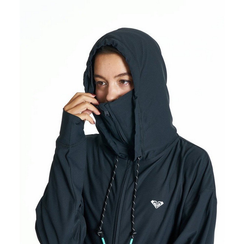 ロキシー（ROXY）（レディース）ラッシュガード 長袖 DRYWELL フーディ フェイスガード 26SU RLY262014 BLK
