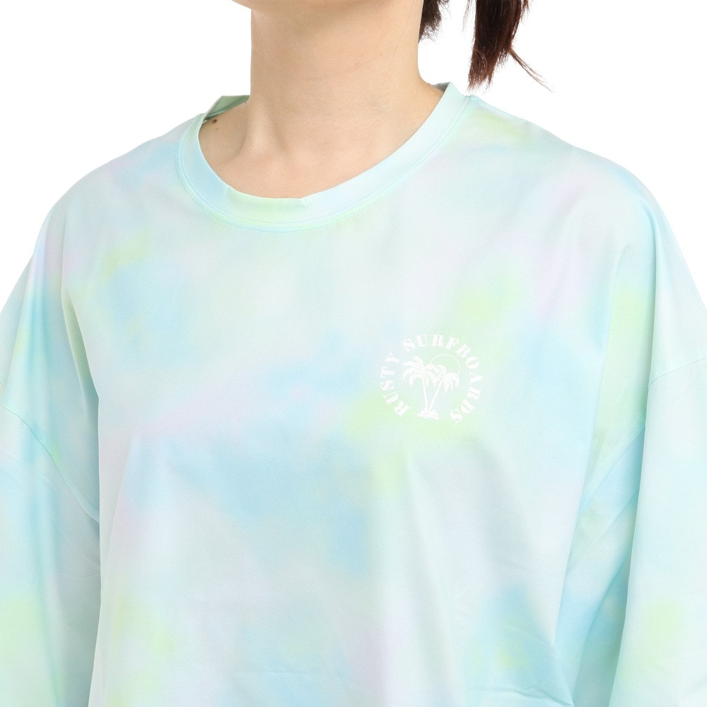 ラスティ（RUSTY）（レディース）UVカット ラッシュガード 半袖Tシャツ 922462GRN