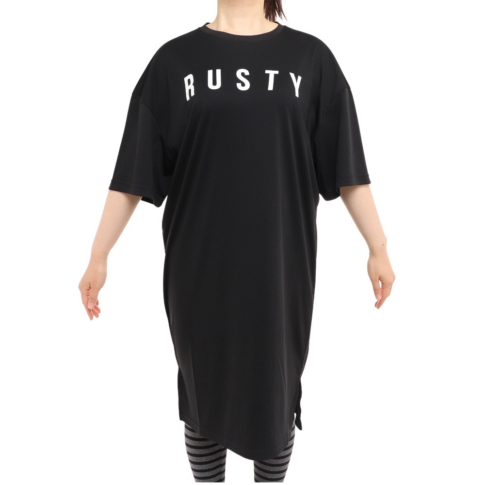ラスティ（RUSTY）（レディース）ラッシュガード UVロング半袖Tシャツ 922463BLK