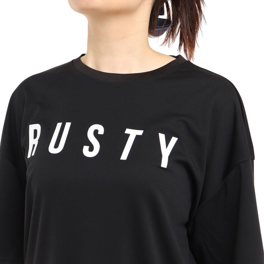 ラスティ（RUSTY）（レディース）ラッシュガード UVロング半袖Tシャツ 922463BLK