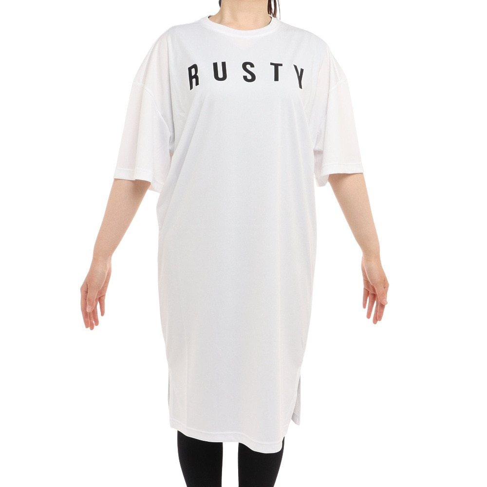 ラスティ（RUSTY）（レディース）ラッシュガード UVロング半袖Tシャツ 922463WHT