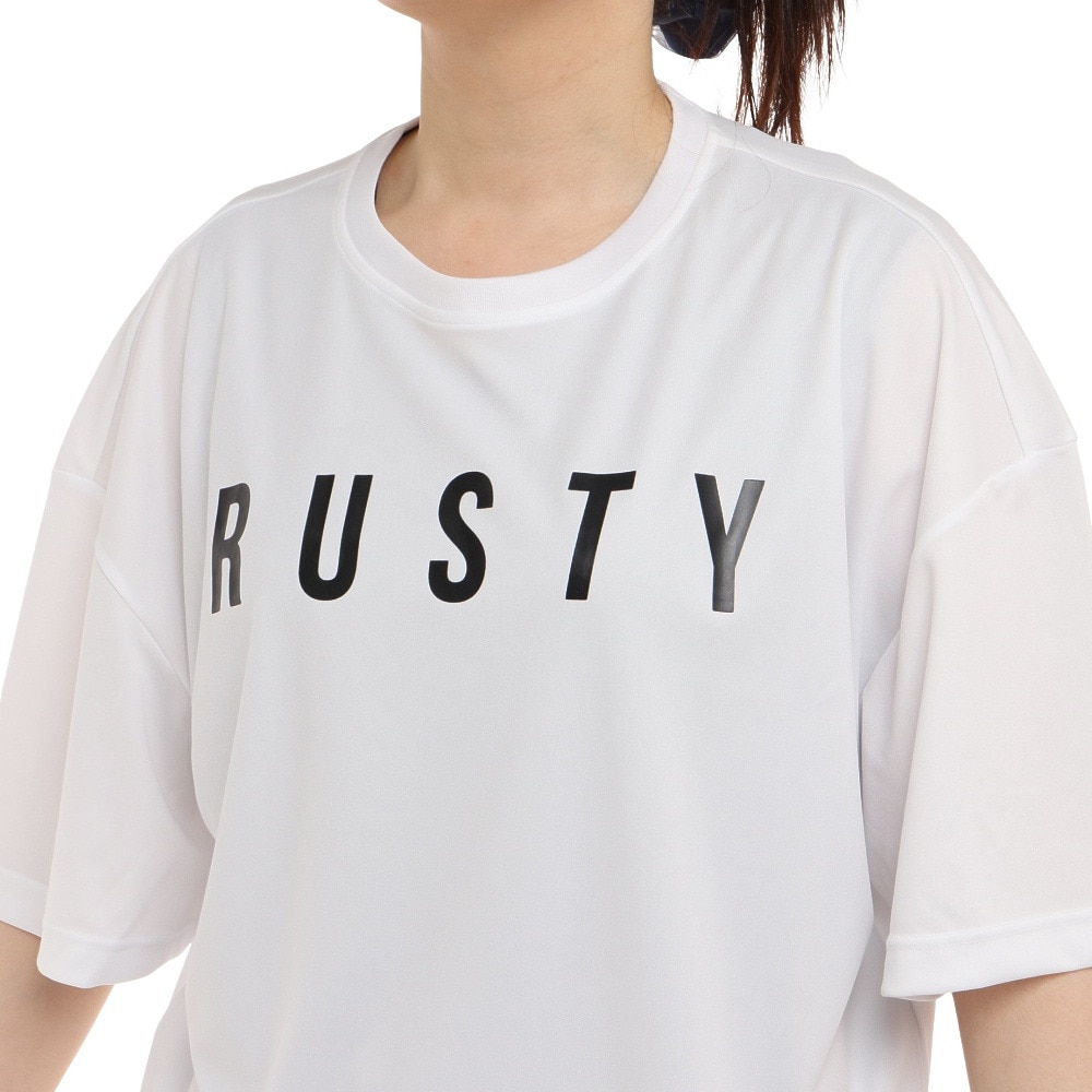 ラスティ（RUSTY）（レディース）ラッシュガード UVロング半袖Tシャツ 922463WHT