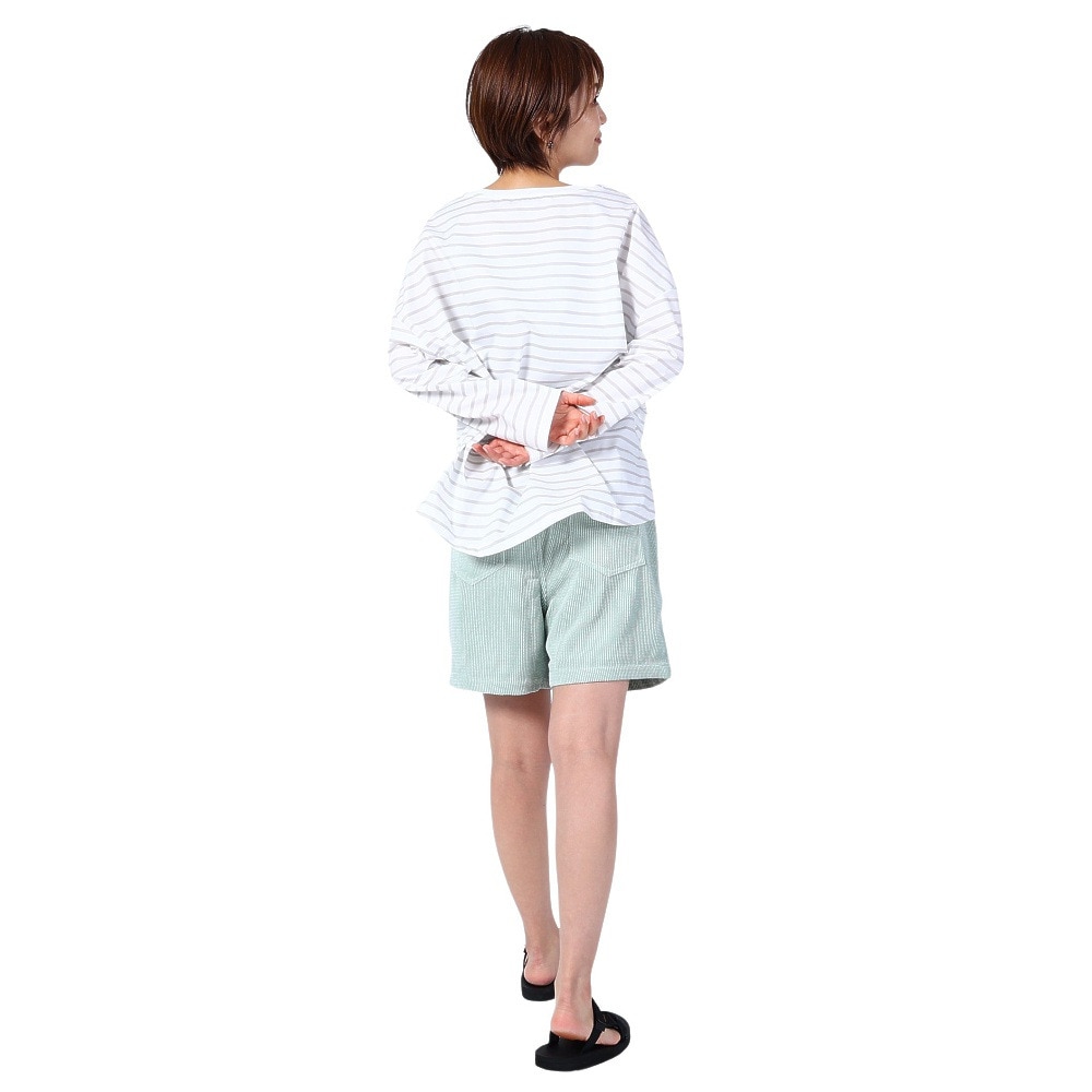 オーシャンパシフィック（Ocean Pacific）（レディース）ラッシュガード 長袖 ボーダーシャツ UVカット 紫外線対策 UV TEE 523443BEG ベージュ