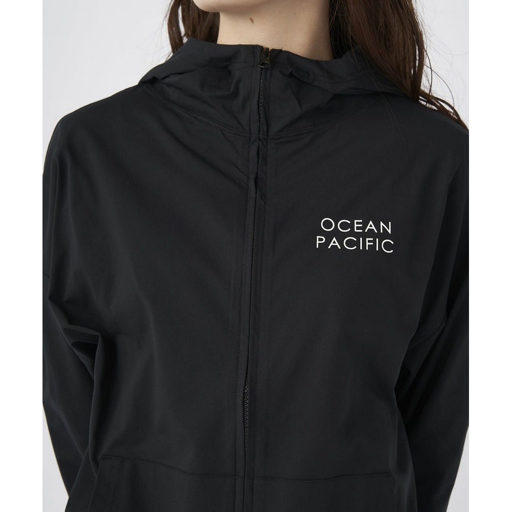 オーシャンパシフィック（Ocean Pacific）（レディース）ラッシュガード 長袖 パーカー PEARTEXラッシュパーカー 523460BLK ブラック