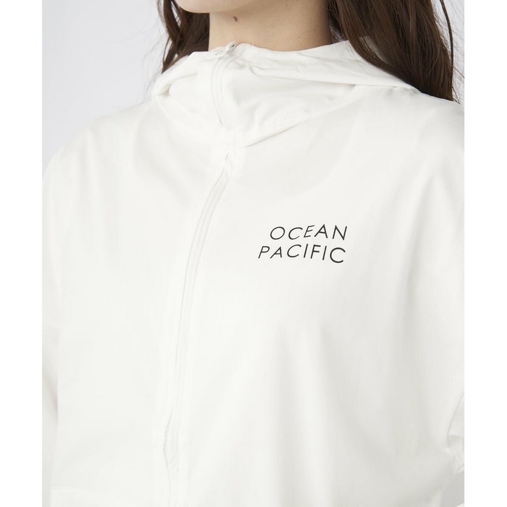 オーシャンパシフィック（Ocean Pacific）（レディース）ラッシュガード 長袖 パーカー PEARTEXラッシュパーカー 523460WHT ホワイト