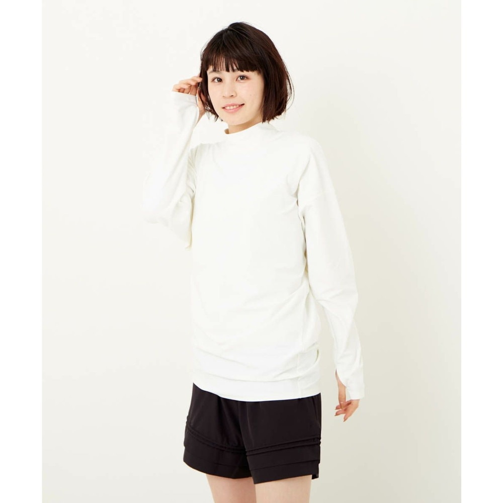 オーシャンパシフィック（Ocean Pacific）（レディース）ラッシュガード 長袖 UV Tシャツ 紫外線対策 UVカット90%以上 水陸両用 ホワイト 521452-WHT