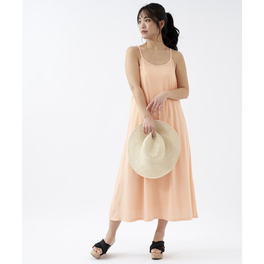 オーシャンパシフィック（Ocean Pacific）（レディース）水着 ラッシュガード オールインワン キャミワンピース UVカット 水陸両用 オレンジ 522481-ORG