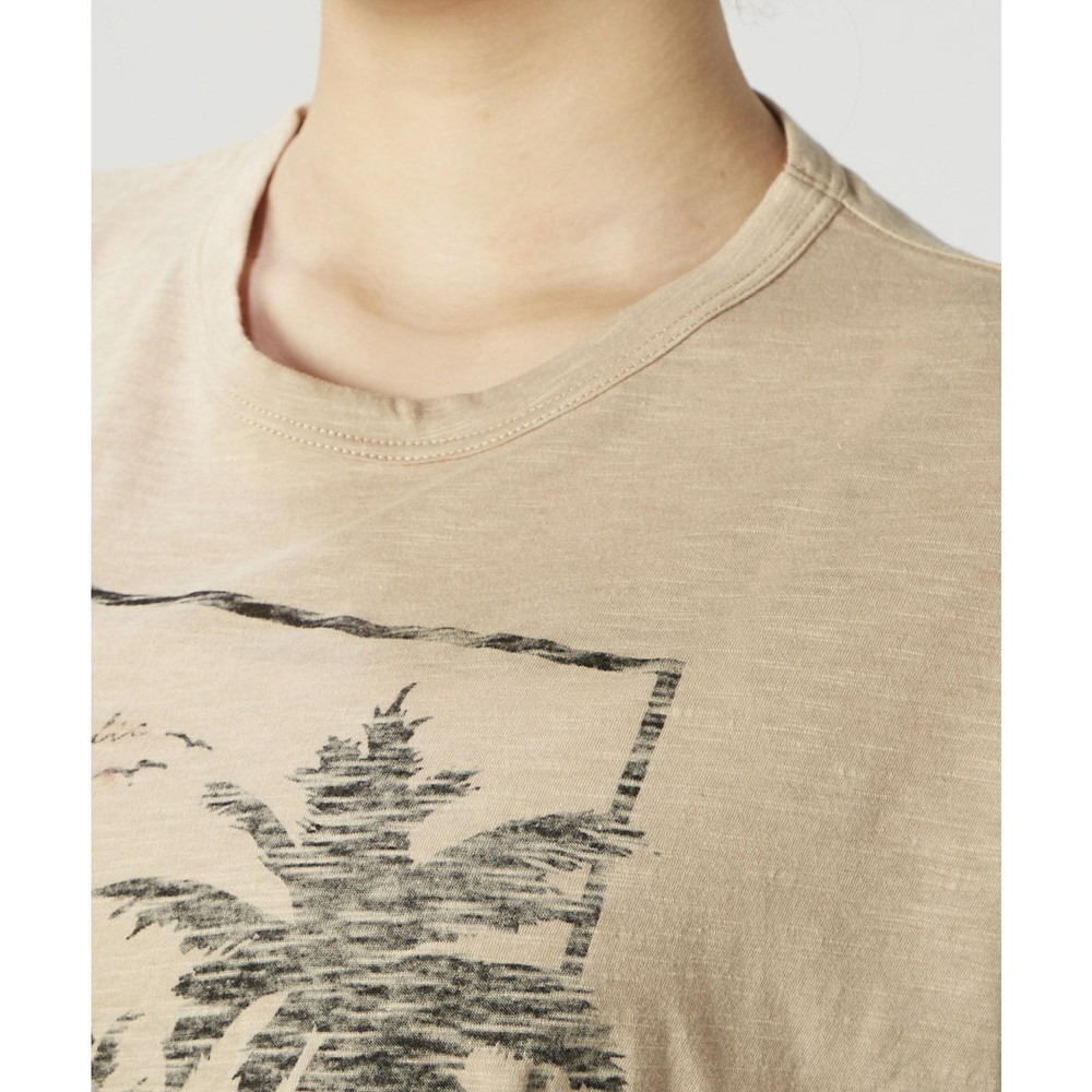 オーシャンパシフィック（Ocean Pacific）（レディース）ラッシュガード 半袖 Tシャツ UVカット 水陸両用 耐塩素加工 ベージュ 520469-BEG