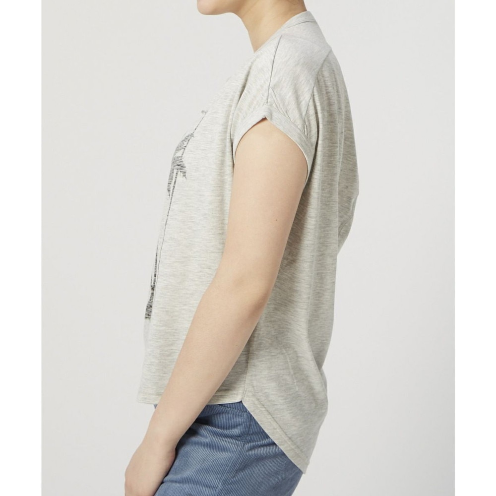 オーシャンパシフィック（Ocean Pacific）（レディース）ラッシュガード 半袖 Tシャツ UVカット 水陸両用 耐塩素加工 グレー 520469-GRY