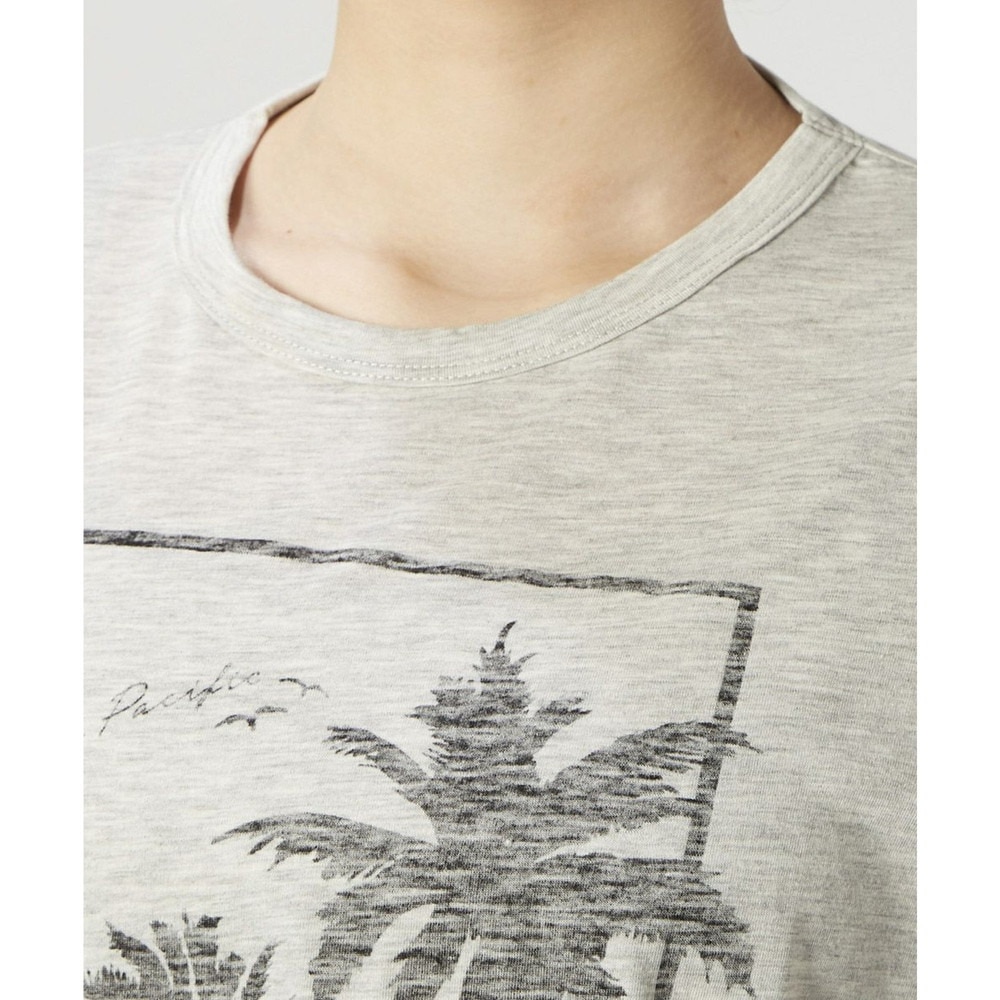 オーシャンパシフィック（Ocean Pacific）（レディース）ラッシュガード 半袖 Tシャツ UVカット 水陸両用 耐塩素加工 グレー 520469-GRY