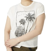 (レディース)ラッシュガード 半袖 Tシャツ UVカット 水陸両用 耐塩素加工 ホワイト 520469-WHT