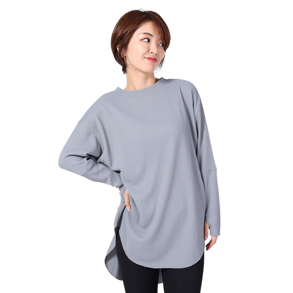 オーシャンパシフィック（Ocean Pacific）（レディース）ラッシュガード 長袖 ワッフル UVカット 紫外線対策 水陸両用 ロング丈  5204751GYS | マリン、ウィンタースポーツ用品はヴィクトリア
