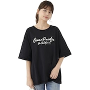 オーシャンパシフィック（Ocean Pacific）（レディース）ラッシュガード 半袖 Tシャツ UVカット 紫外線対策 水陸両用 速乾 チャコールグレー 522443-CHA