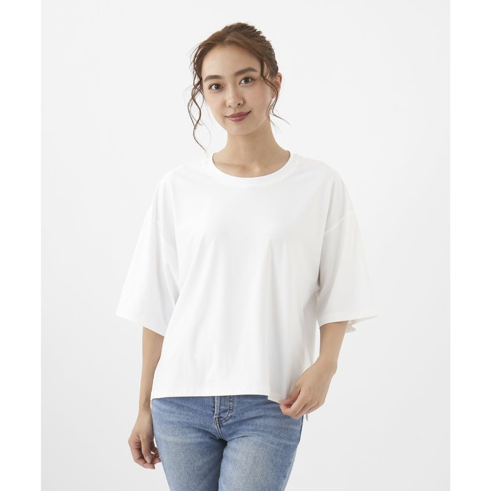 オーシャンパシフィック（Ocean Pacific）（レディース）ラッシュガード 半袖 Tシャツ ワイド 体型カバー ホワイト 522469-WHT