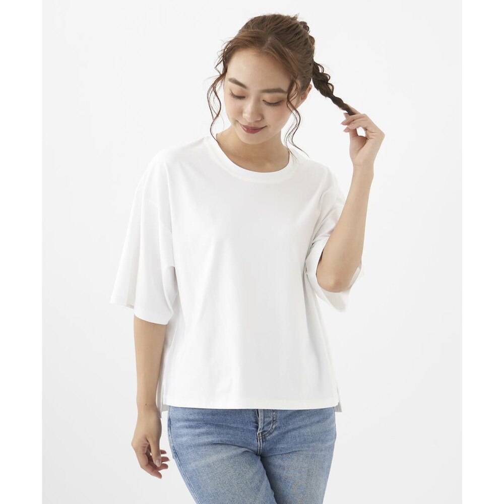 オーシャンパシフィック（Ocean Pacific）（レディース）ラッシュガード 半袖 Tシャツ ワイド 体型カバー ホワイト 522469-WHT