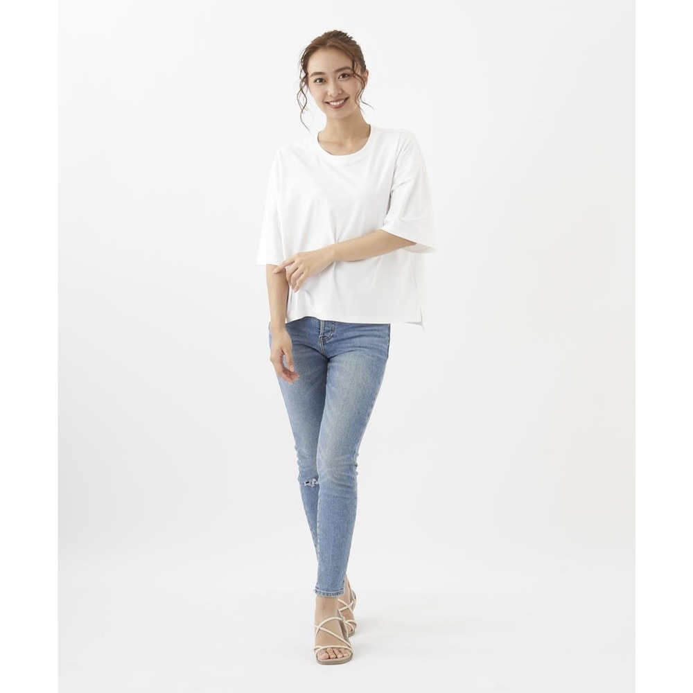 オーシャンパシフィック（Ocean Pacific）（レディース）ラッシュガード 半袖 Tシャツ ワイド 体型カバー ホワイト 522469-WHT
