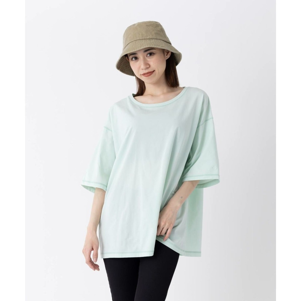 オーシャンパシフィック（Ocean Pacific）（レディース）ラッシュガード 半袖 Tシャツ ゆったり 体型カバー ミント 522483-MNT