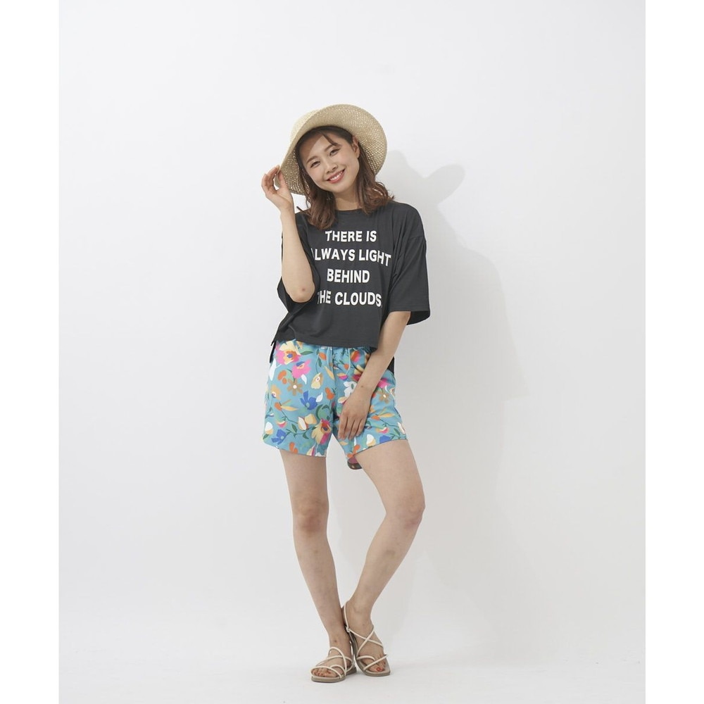 オーシャンパシフィック（Ocean Pacific）（レディース）ラッシュガード 半袖 Tシャツ ハイブリット 水陸両用 ブラック 522493-BLK