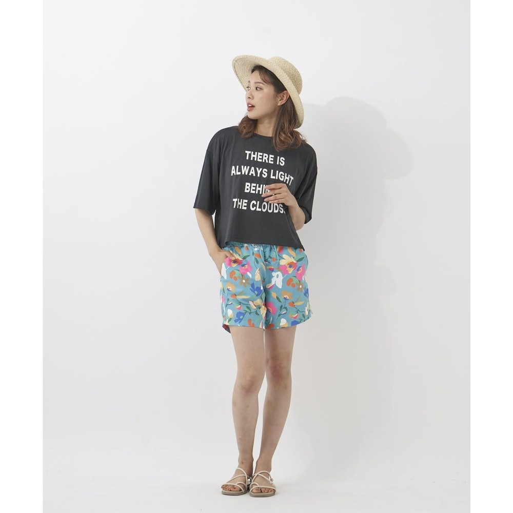 オーシャンパシフィック（Ocean Pacific）（レディース）ラッシュガード 半袖 Tシャツ ハイブリット 水陸両用 ブラック 522493-BLK