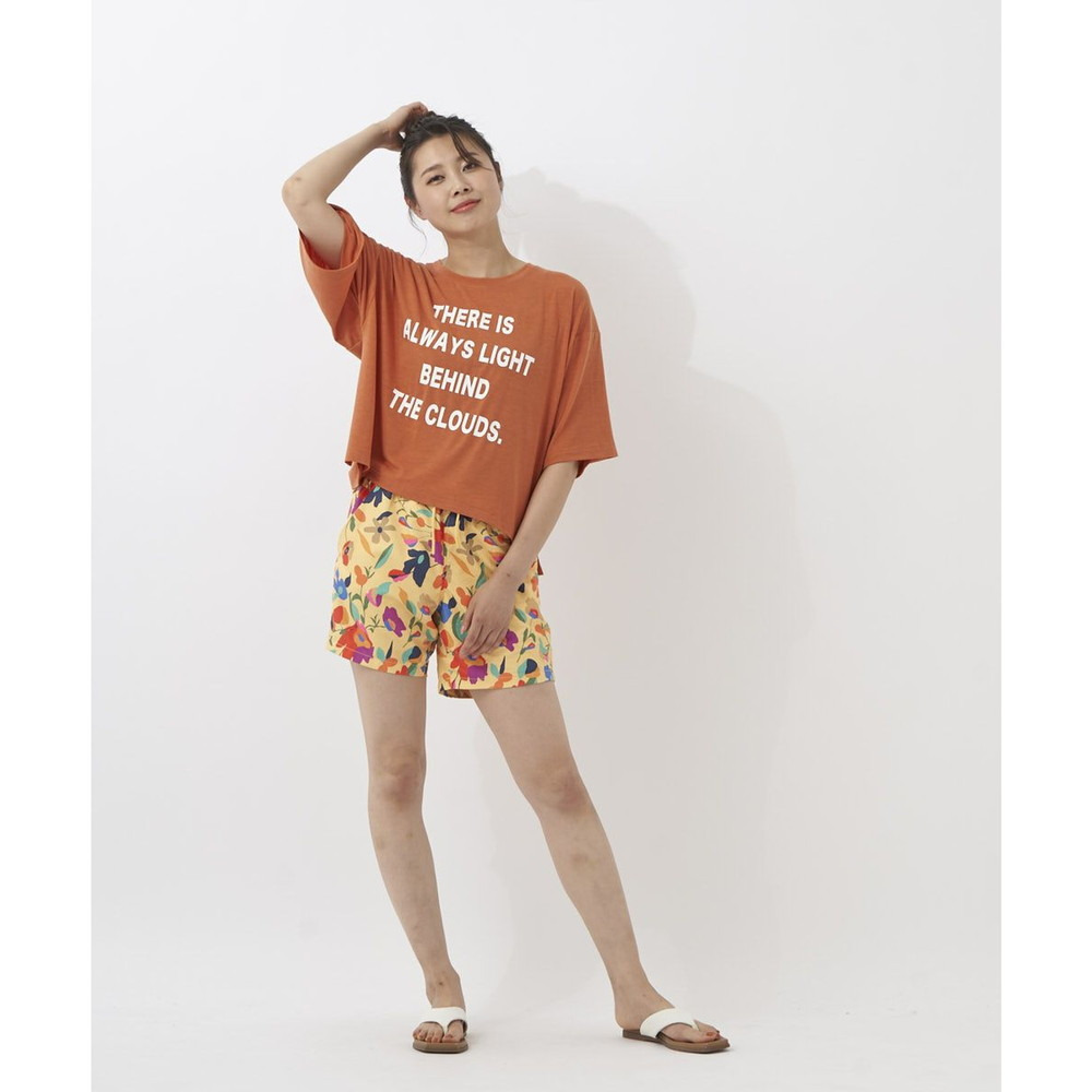 オーシャンパシフィック（Ocean Pacific）（レディース）ラッシュガード 半袖 Tシャツ ハイブリット 水陸両用 レッド 522493-RED