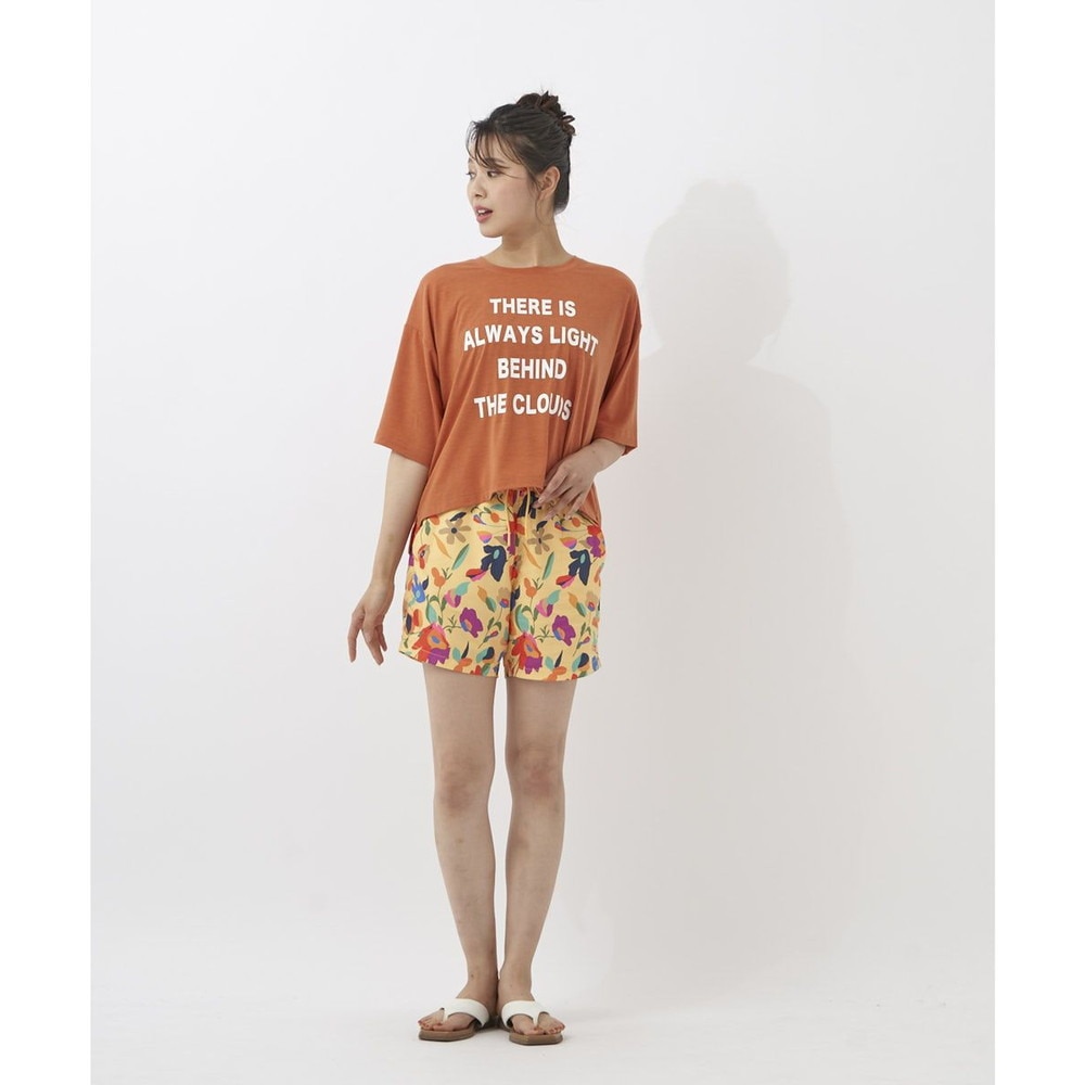 オーシャンパシフィック（Ocean Pacific）（レディース）ラッシュガード 半袖 Tシャツ ハイブリット 水陸両用 レッド 522493-RED