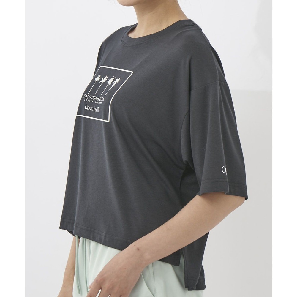オーシャンパシフィック（Ocean Pacific）（レディース）ラッシュガード 半袖 Tシャツ ハイブリット 水陸両用 ブラック 522494-BLK