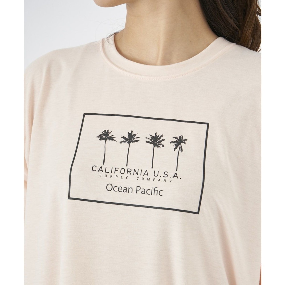 オーシャンパシフィック（Ocean Pacific）（レディース）ラッシュガード 半袖 Tシャツ ハイブリット 水陸両用 ピンク 522494-PNK