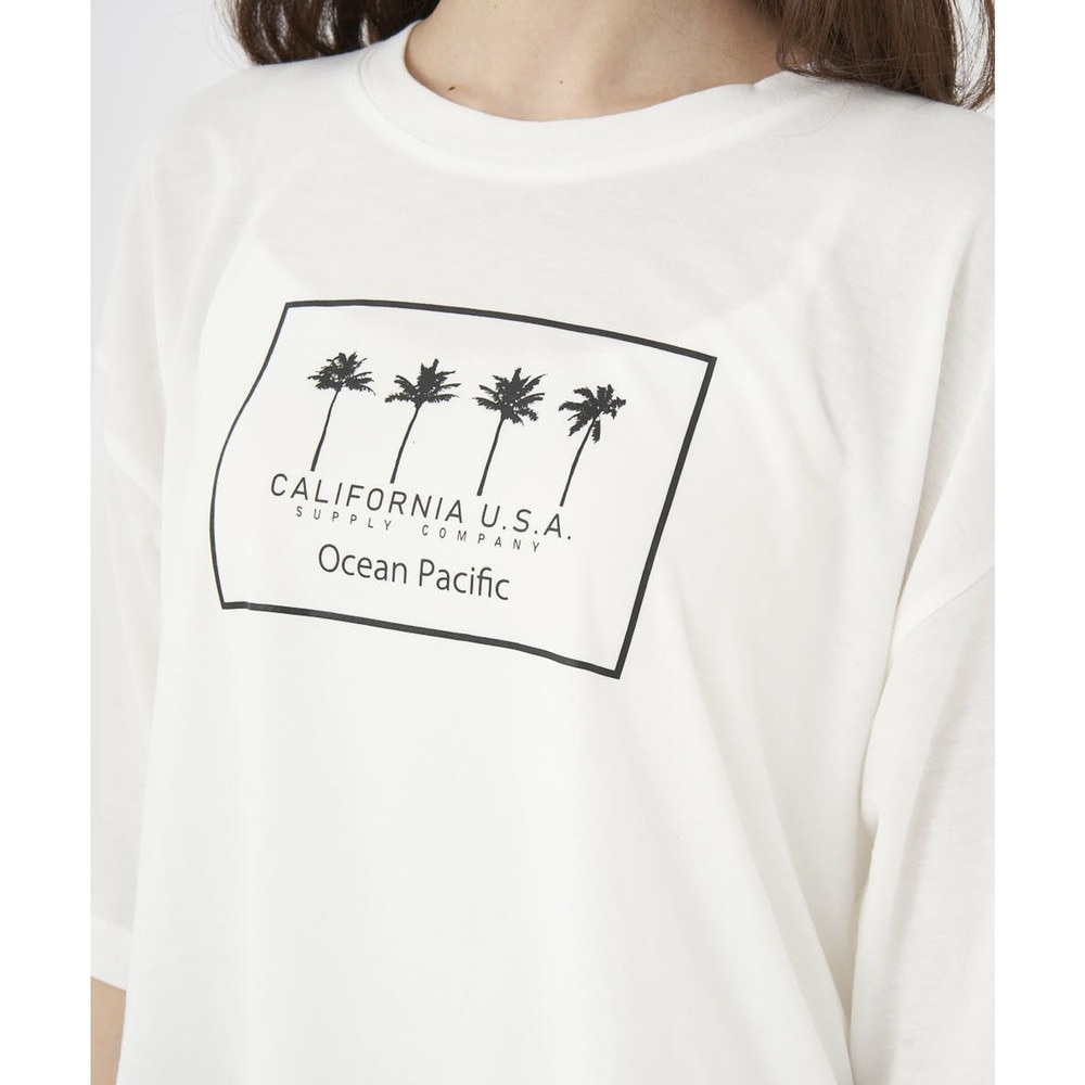 オーシャンパシフィック（Ocean Pacific）（レディース）ラッシュガード 半袖 Tシャツ ハイブリット 水陸両用 ホワイト 522494-WHT