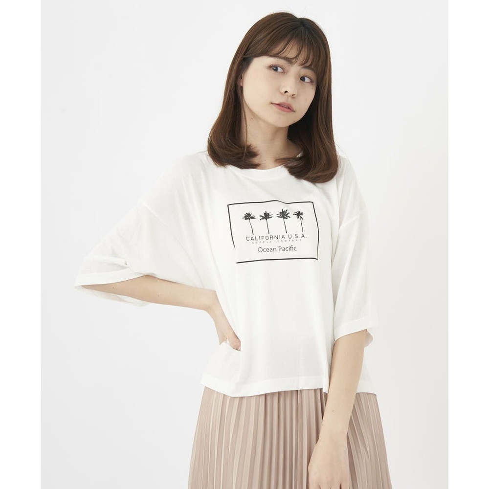 オーシャンパシフィック（Ocean Pacific）（レディース）ラッシュガード 半袖 Tシャツ ハイブリット 水陸両用 ホワイト 522494-WHT