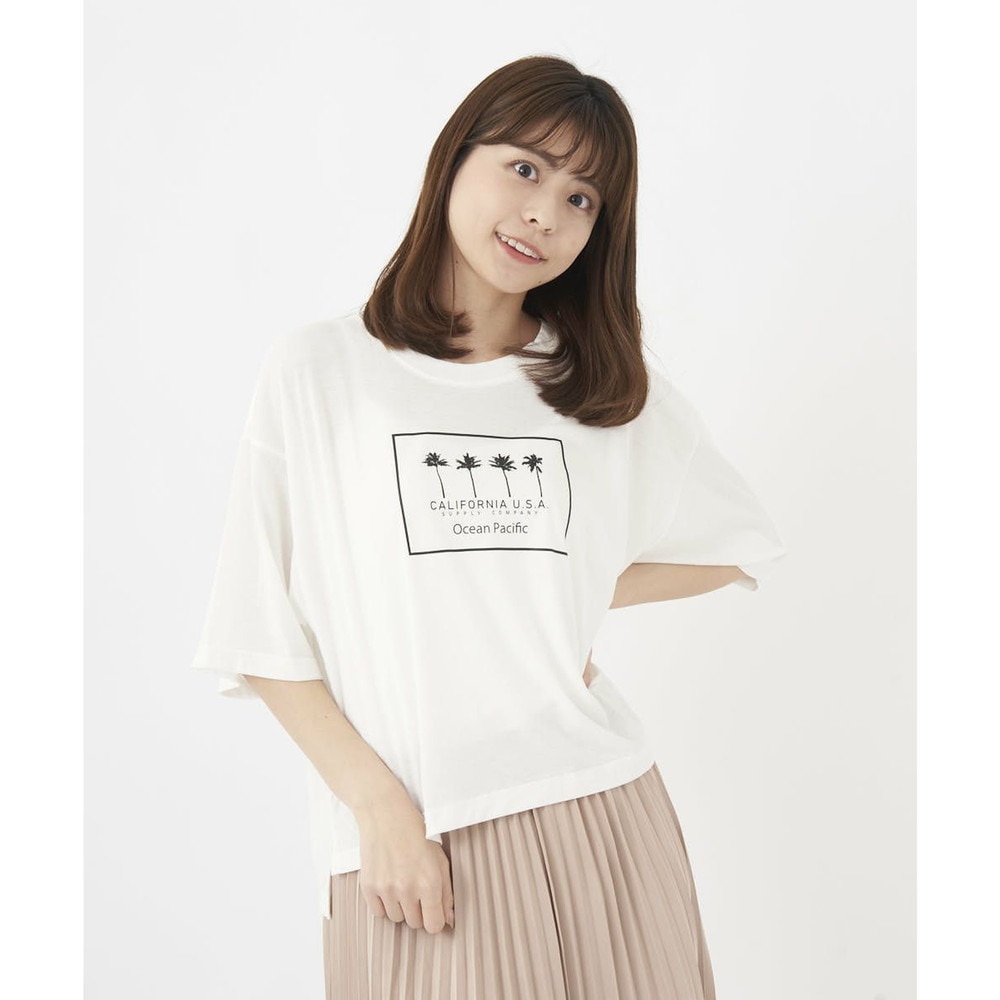 オーシャンパシフィック（Ocean Pacific）（レディース）ラッシュガード 半袖 Tシャツ ハイブリット 水陸両用 ホワイト 522494-WHT