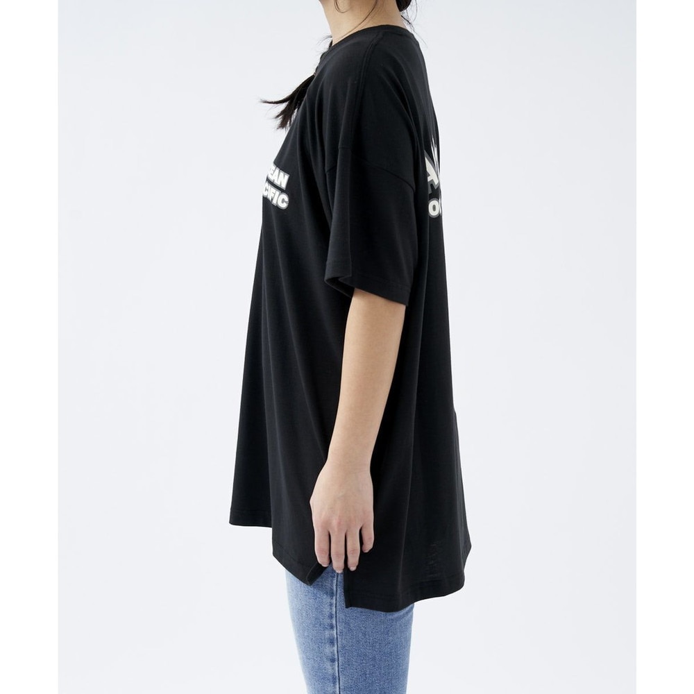 オーシャンパシフィック（Ocean Pacific）（レディース）ラッシュガード 半袖 Tシャツ ハイブリット 水陸両用 体型カバー ブラック 522495-BLK