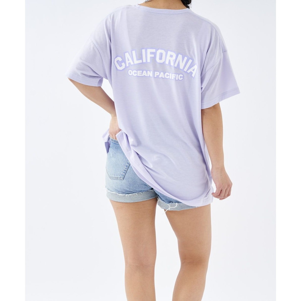 オーシャンパシフィック（Ocean Pacific）（レディース）ラッシュガード 半袖 Tシャツ ハイブリット 水陸両用 体型カバー ラベンダー 522495-LAV