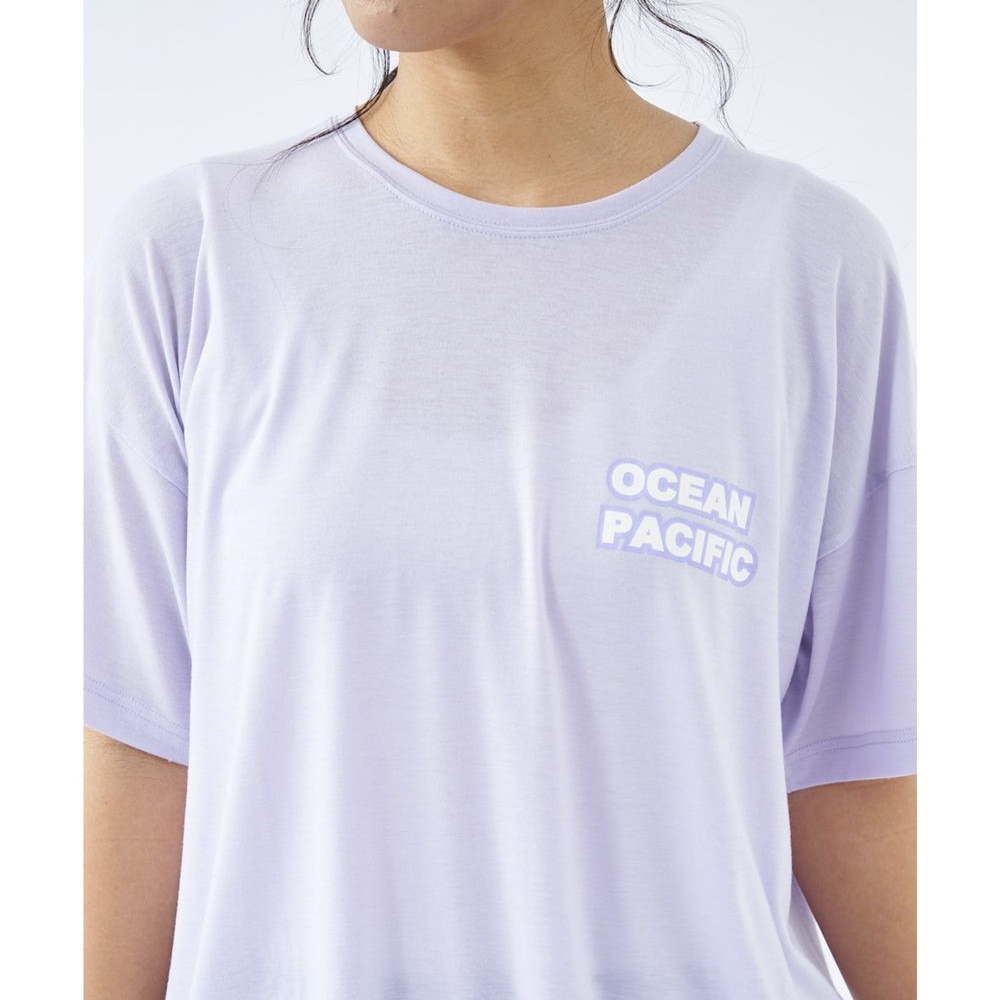 オーシャンパシフィック（Ocean Pacific）（レディース）ラッシュガード 半袖 Tシャツ ハイブリット 水陸両用 体型カバー ラベンダー 522495-LAV