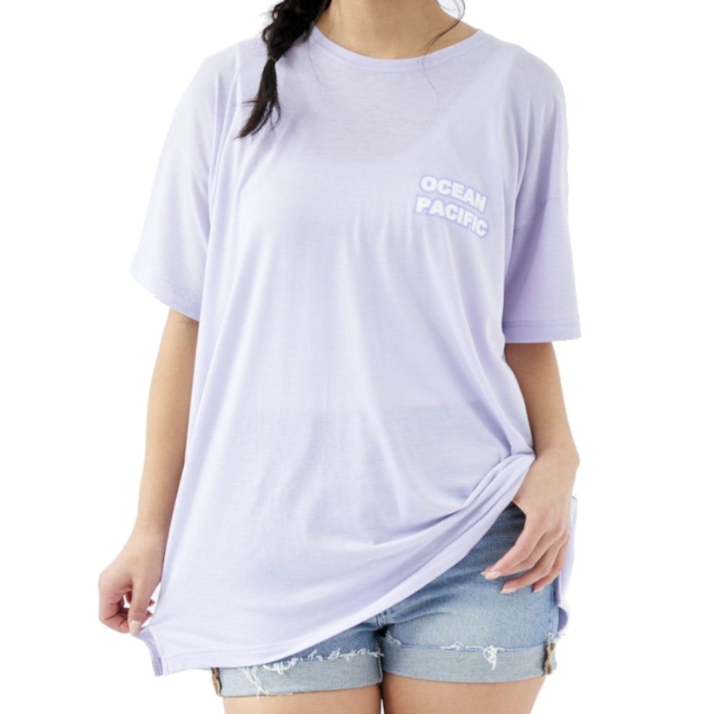 オーシャンパシフィック（Ocean Pacific）（レディース）ラッシュガード 半袖 Tシャツ ハイブリット 水陸両用 体型カバー ラベンダー 522495-LAV