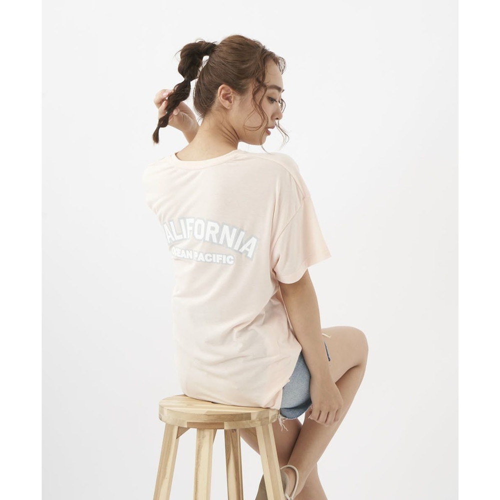 オーシャンパシフィック（Ocean Pacific）（レディース）ラッシュガード 半袖 Tシャツ ハイブリット 水陸両用 体型カバー ピンク 522495-PNK