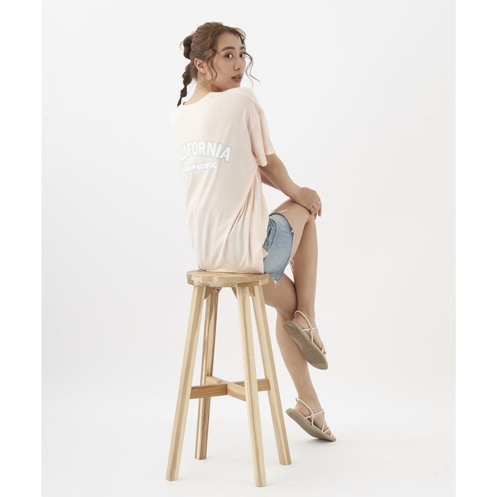 オーシャンパシフィック（Ocean Pacific）（レディース）ラッシュガード 半袖 Tシャツ ハイブリット 水陸両用 体型カバー ピンク 522495-PNK