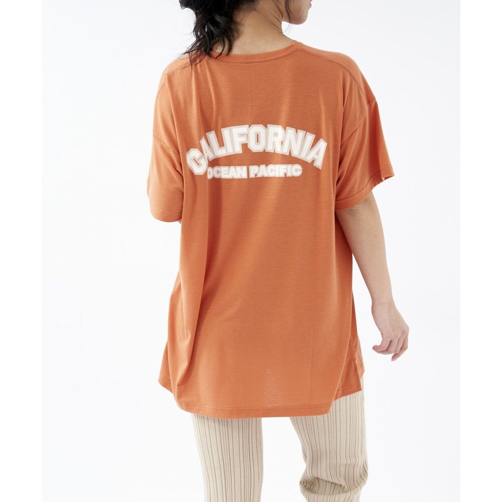 オーシャンパシフィック（Ocean Pacific）（レディース）ラッシュガード 半袖 Tシャツ ハイブリット 水陸両用 体型カバー レッド 522495-RED