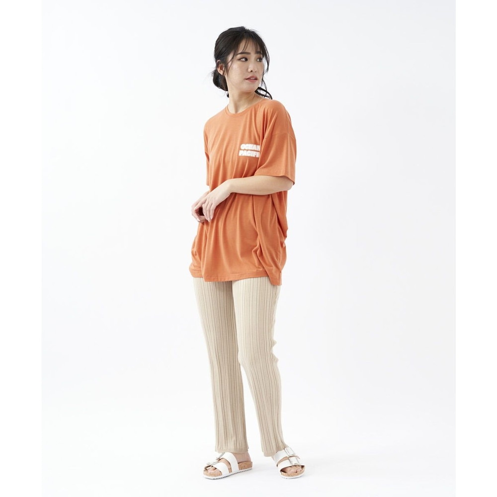 オーシャンパシフィック（Ocean Pacific）（レディース）ラッシュガード 半袖 Tシャツ ハイブリット 水陸両用 体型カバー レッド 522495-RED